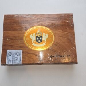Vintage MORAN Private Reserve Cigar Box Grand Dame 25 Handmade Dominican Wood 12